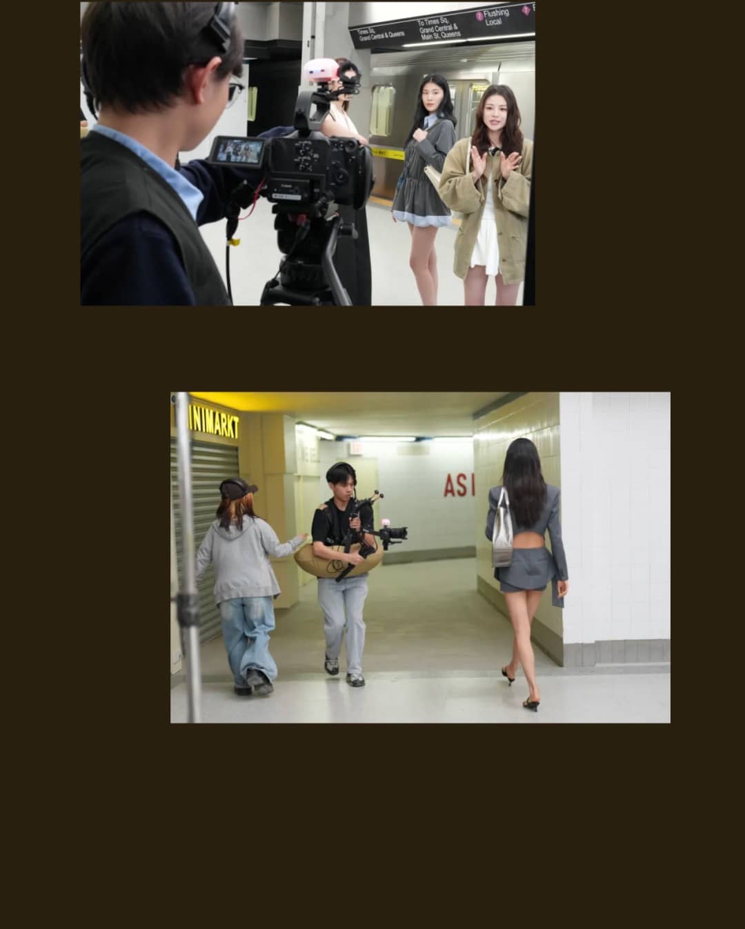 Mobile camera following the model during the SMTING runway commerce livestream